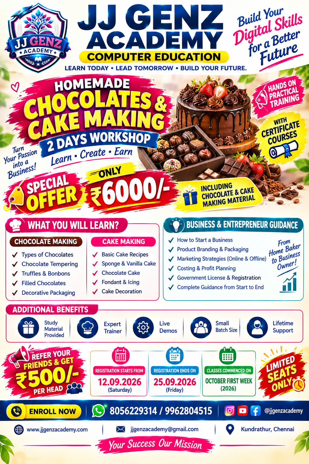 HOMEMADE CHOCOLATES AND CAKE MAKING