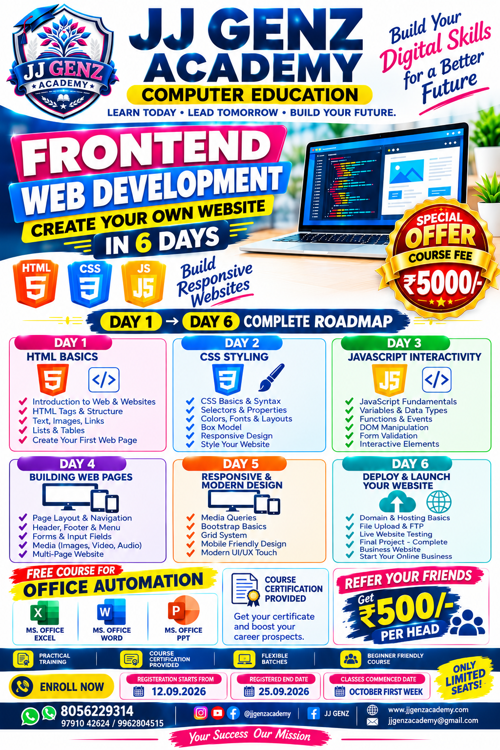 Frontend classes for website development